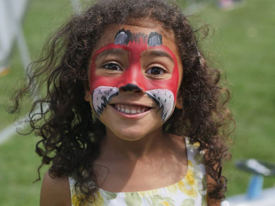 Hove Village Sponsoring Wishfest Girl Face Painted