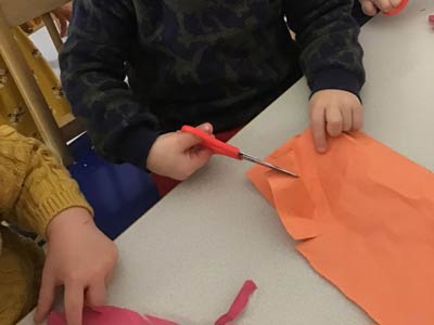 Children using scissors Children using scissors